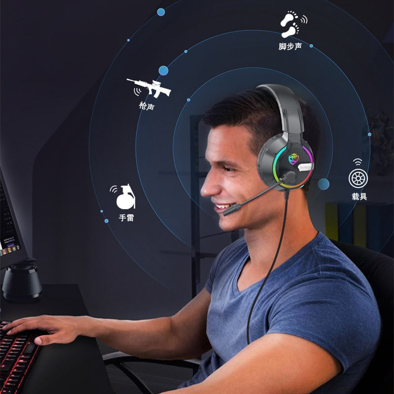 Auriculares para juegos Soulbytes S19 con cable RGB, auriculares para ordenador y auriculares para juegos Anchor.