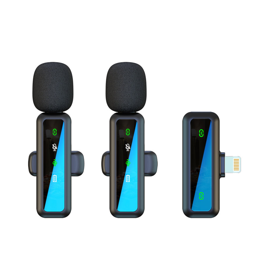 Micrófono de solapa inalámbrico para exteriores, transmisión en vivo por computadora, reducción de ruido, micrófono pequeño universal