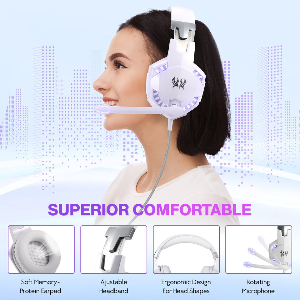 Auriculares para juegos con cable G2000, montados en la cabeza, para ordenadores y deportes electrónicos.