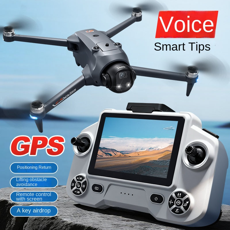 Dron YL059 GPS con control remoto, aeronave sin escobillas, función de lanzamiento, evasión de obstáculos y control de pantalla 5G.