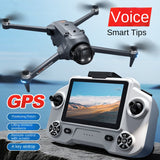 Dron YL059 GPS con control remoto, aeronave sin escobillas, función de lanzamiento, evasión de obstáculos y control de pantalla 5G.