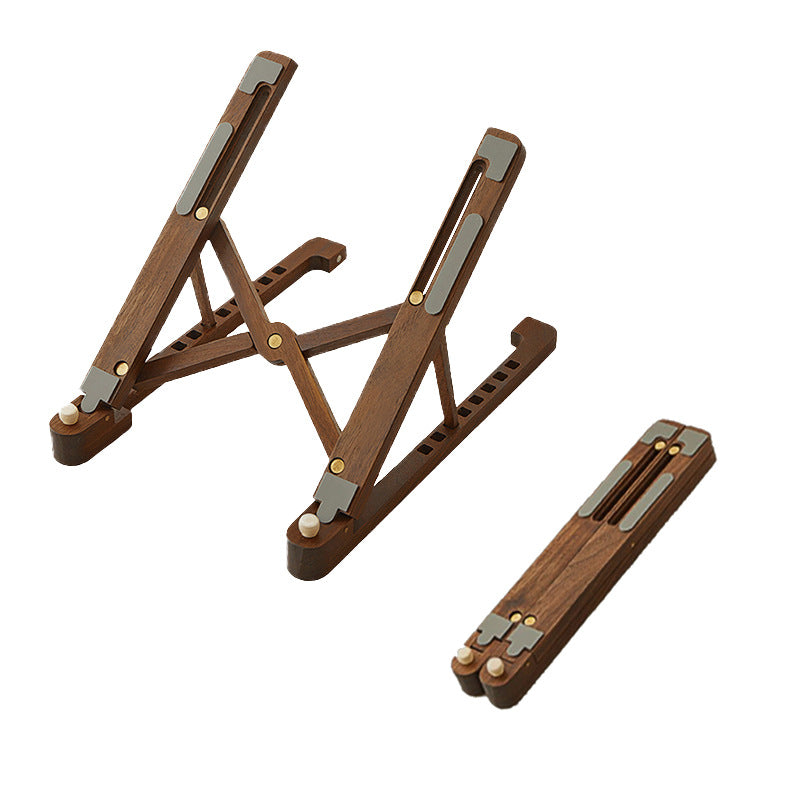 Soporte para portátil, elevador de escritorio, base ventilada elevada, estante de madera vertical de almacenamiento creativo
