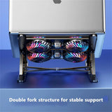 Foldable Laptop Holder For Macbook Tablet Notebook Stand Table Cooling Pad Bracket With Radiator Silent Fan Laptop Accessor