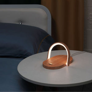 Cargador inalámbrico para teléfono móvil de 15 W, cargador inalámbrico multifunción, lámpara de mesilla de noche con cargador inalámbrico y luz nocturna.