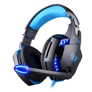 Auriculares para juegos G2000 con diadema, iluminación con cable, graves potentes, para ordenador, eSports y PS4.
