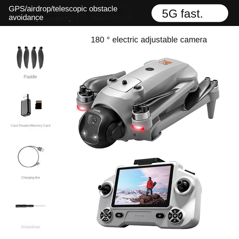 Dron YL059 GPS con control remoto, aeronave sin escobillas, función de lanzamiento, evasión de obstáculos y control de pantalla 5G.