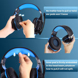 Auriculares para juegos G2000 con diadema, iluminación con cable, graves potentes, para ordenador, eSports y PS4.