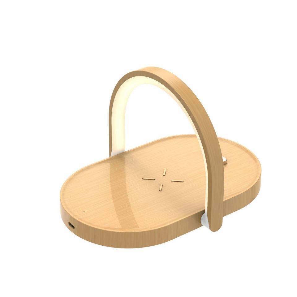 Cargador inalámbrico para teléfono móvil de 15 W, cargador inalámbrico multifunción, lámpara de mesilla de noche con cargador inalámbrico y luz nocturna.