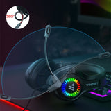 Auriculares para juegos con cable, auriculares luminosos para eSports, teléfonos móviles, ordenadores, auriculares con anclaje geniales
