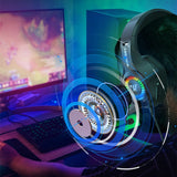 Auriculares para juegos con cable, auriculares luminosos para eSports, teléfonos móviles, ordenadores, auriculares con anclaje geniales