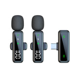 Micrófono de solapa inalámbrico para exteriores, transmisión en vivo por computadora, reducción de ruido, micrófono pequeño universal