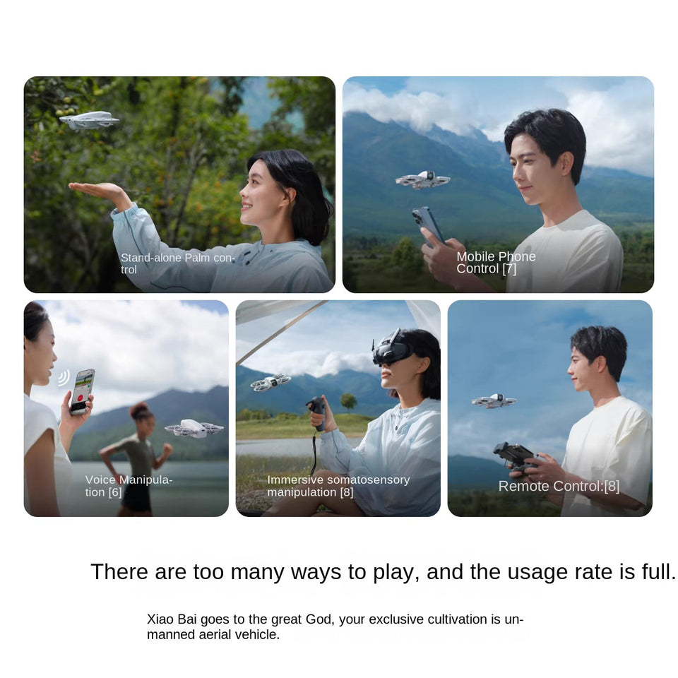 DJI Neo 4K, dron portátil para vlogs, fotografía aérea, ideal para principiantes, camping, turismo y vuelo con seguimiento inteligente mediante IA.