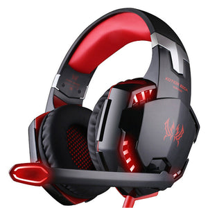 Auriculares para juegos G2000 con diadema, iluminación con cable, graves potentes, para ordenador, eSports y PS4.
