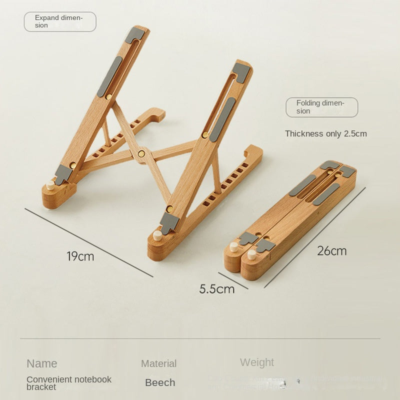 Soporte para portátil, elevador de escritorio, base ventilada elevada, estante de madera vertical de almacenamiento creativo