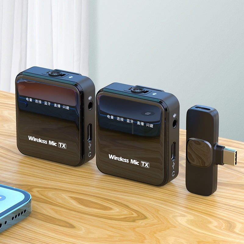 Micrófono de solapa inalámbrico para exteriores, transmisión en vivo por computadora, reducción de ruido, micrófono pequeño universal