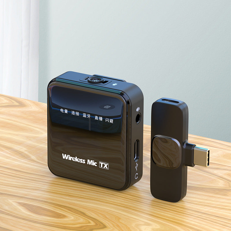Micrófono de solapa inalámbrico para exteriores, transmisión en vivo por computadora, reducción de ruido, micrófono pequeño universal