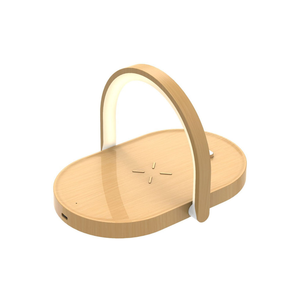 Cargador inalámbrico para teléfono móvil de 15 W, cargador inalámbrico multifunción, lámpara de mesilla de noche con cargador inalámbrico y luz nocturna.